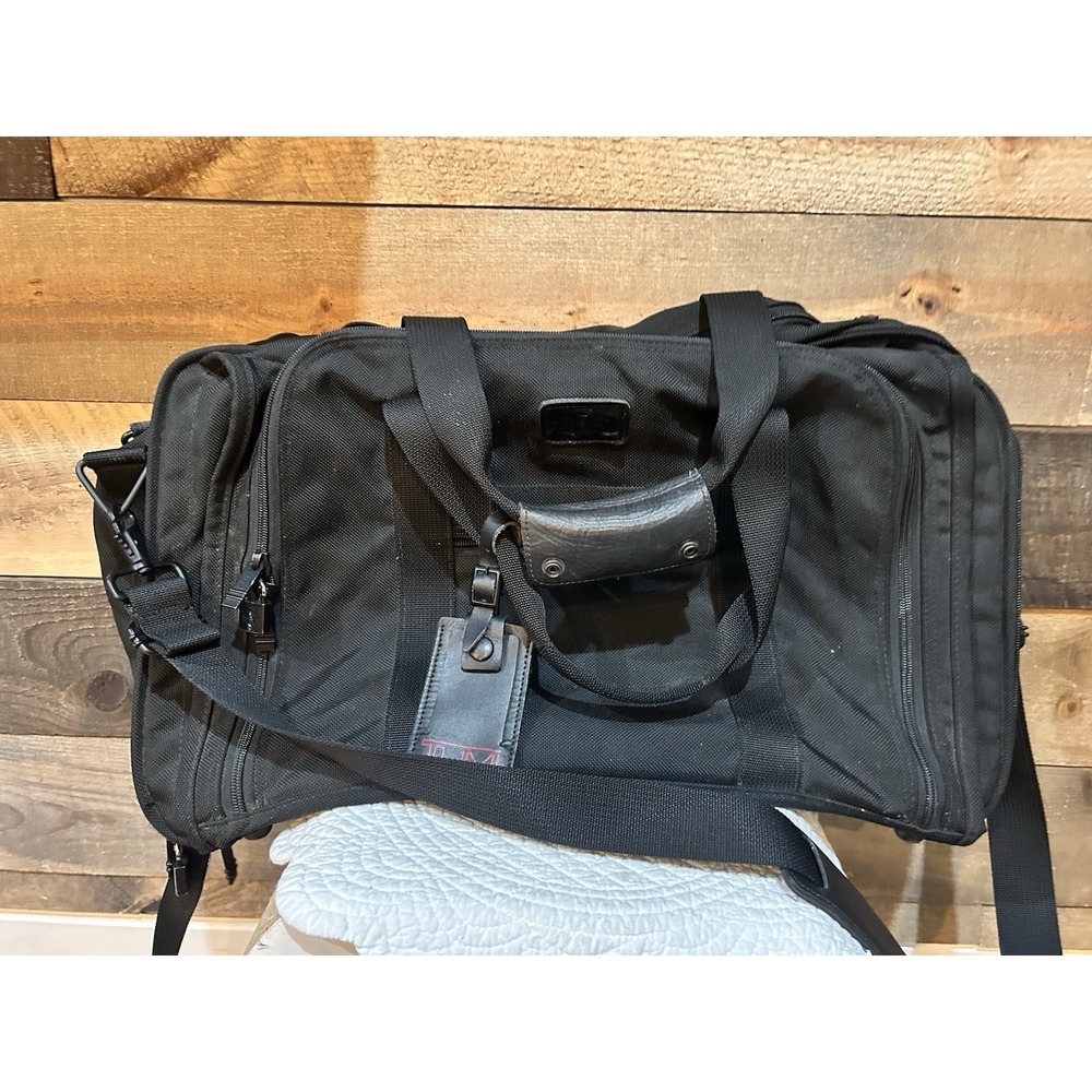 Vintage‎ Tumi USA Black Ballistic Nylon Luggage Carry on Garment Bag 21"x14"x6"